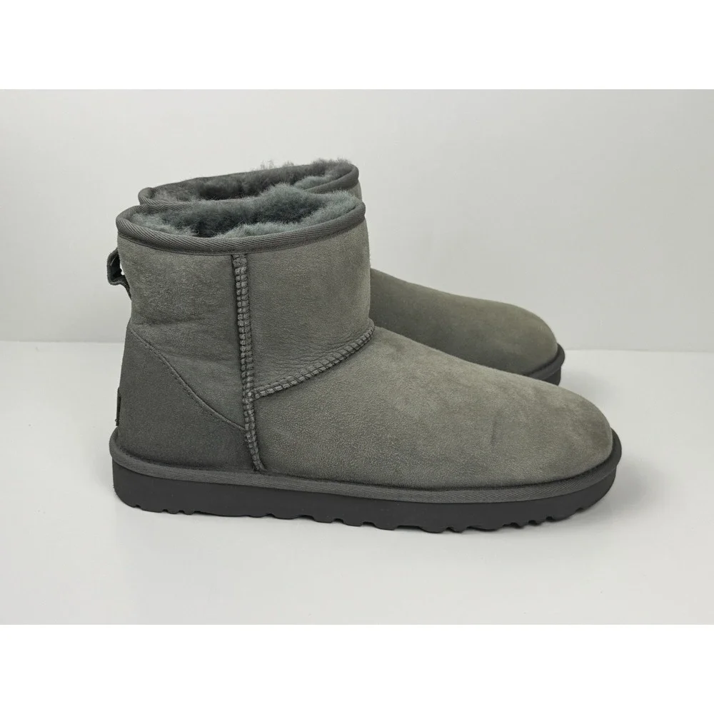 UGG‎ Classic Mini II Sheepskin Wool Boots Women's Size 11 Grey W/1016222